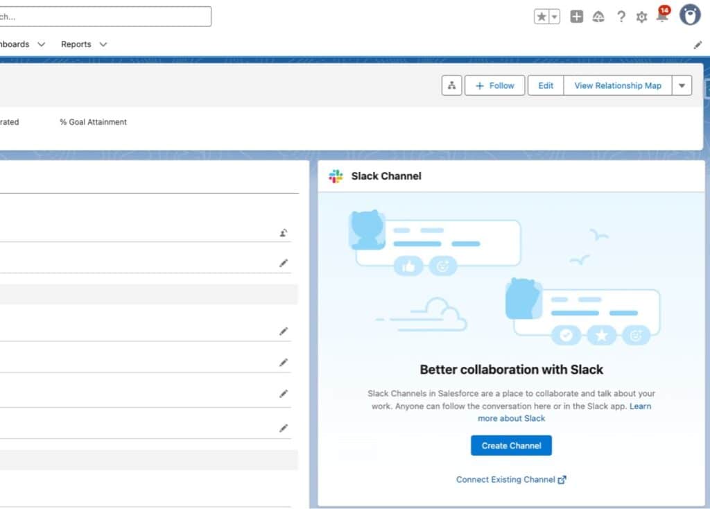 slack channel in Salesforce