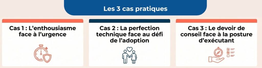 Infographie - 3 cas pratiques