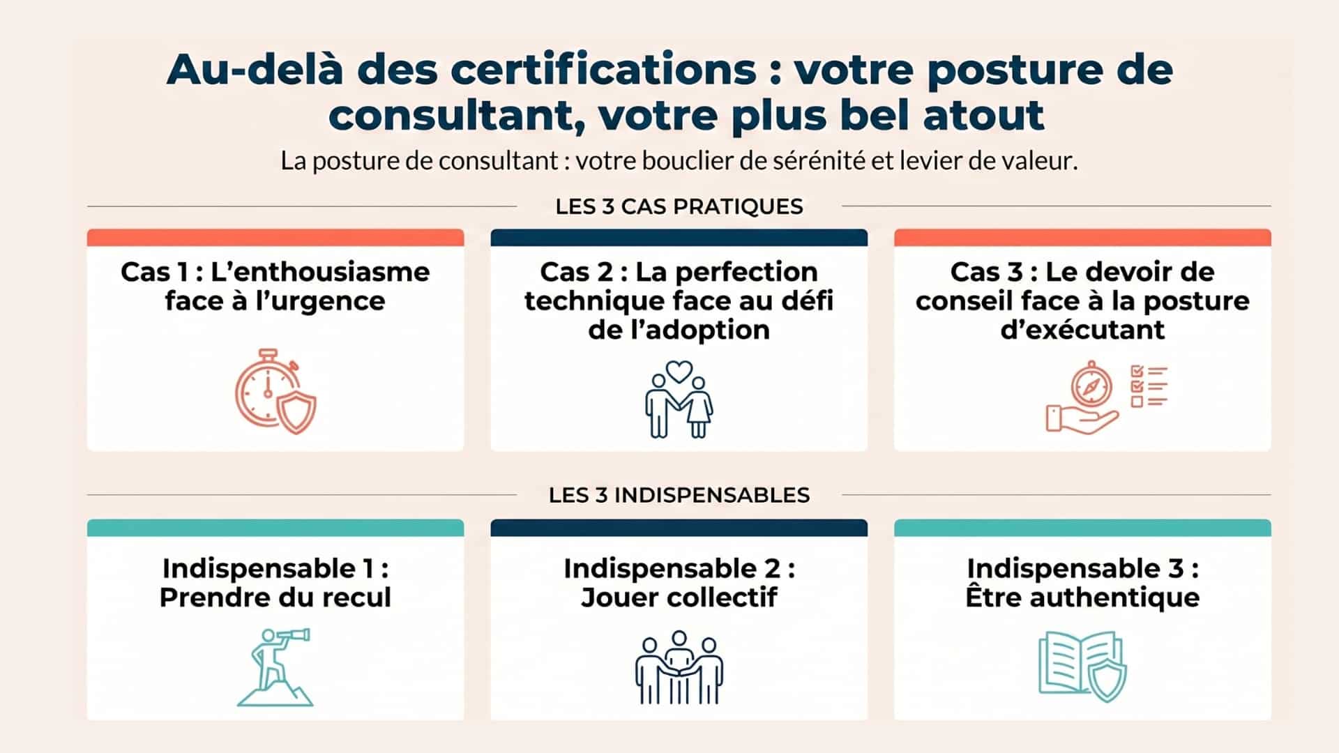 Infographie- Au-delà des certifications : votre posture de consultant, votre plus bel atout